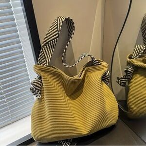 COPY - New!! Muted Yellow Corduroy Large Capacity Tote Bag